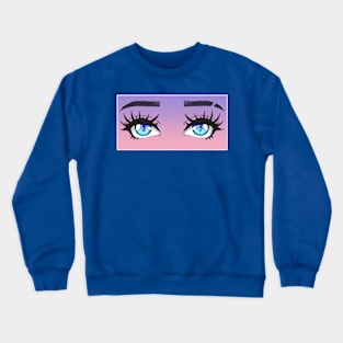 Vaporwave Anime Eyes Crewneck Sweatshirt